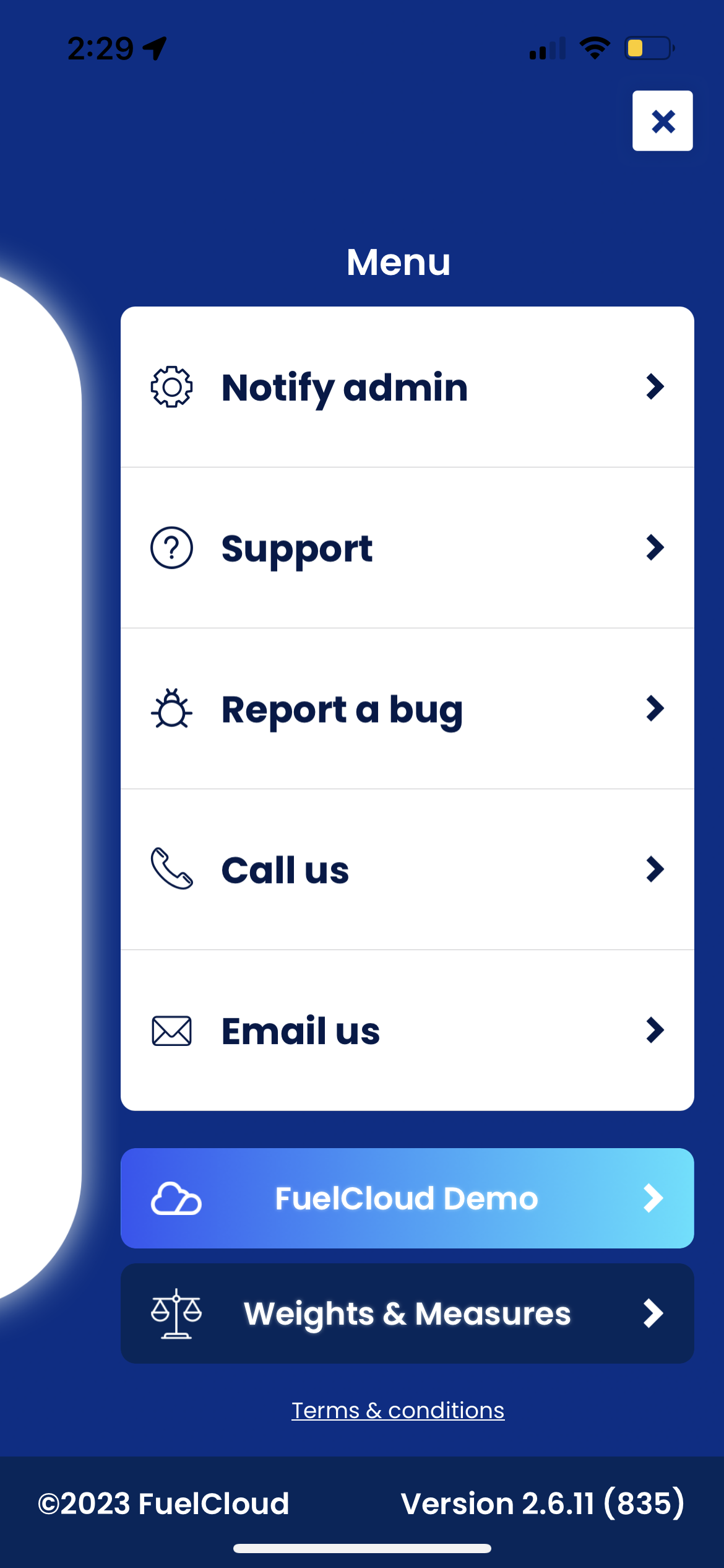 Submit a Bug Report, Step 2 Select Report a Bug