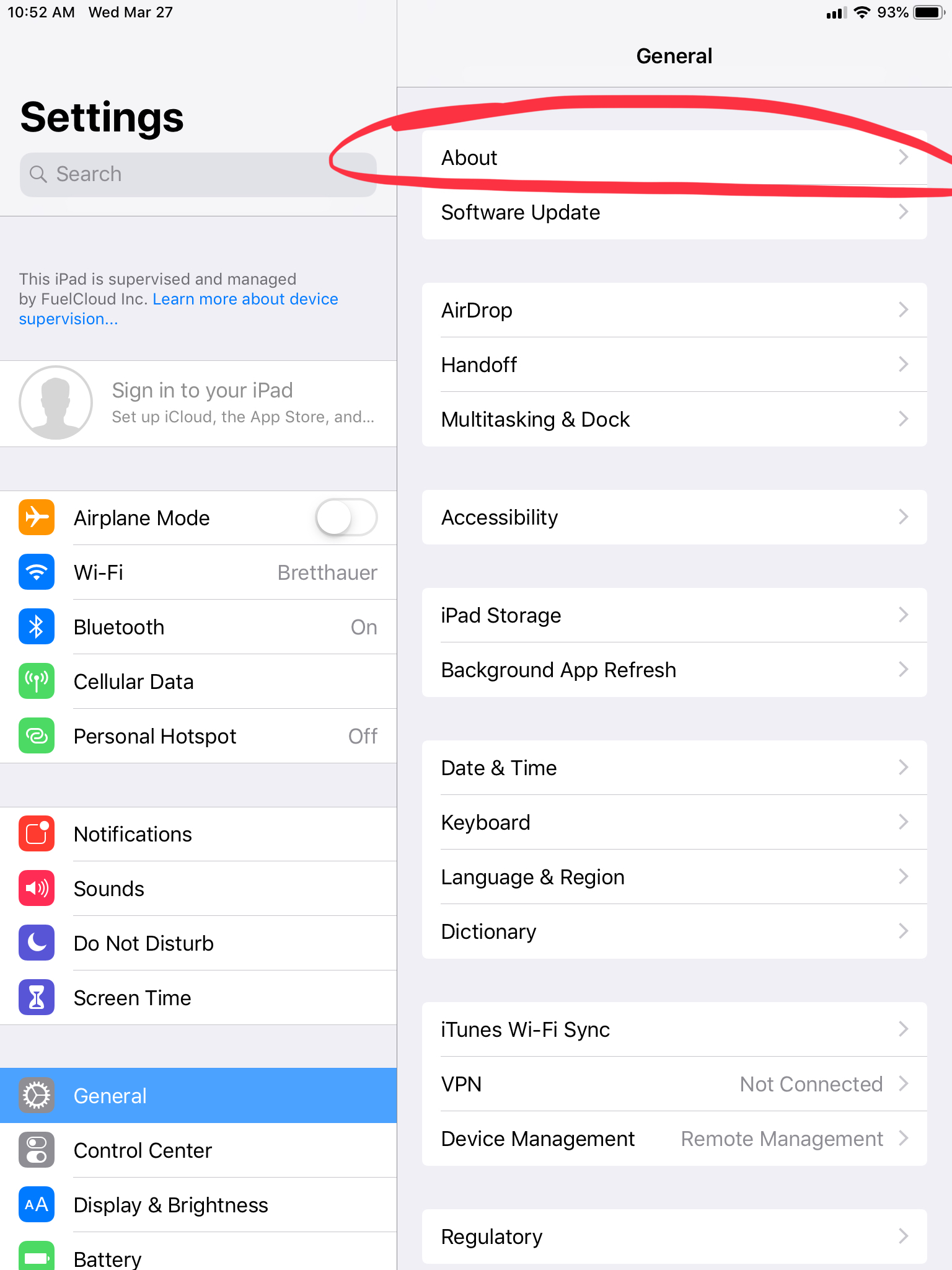 How to find the iPad Serial Number – FuelCloud