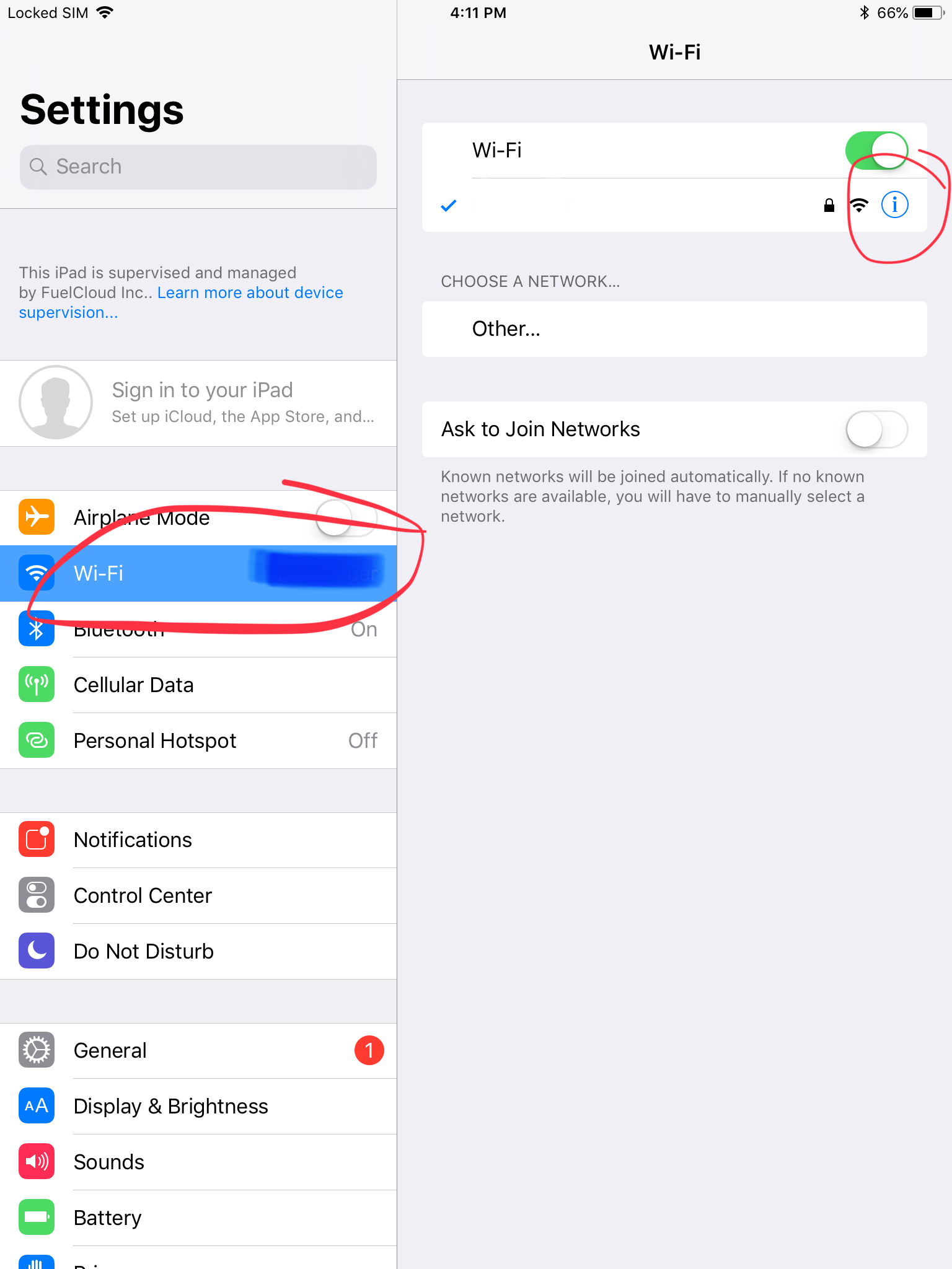 How to Forget a WiFi Network on an iPad, Step 4 Tap WiFi Icon