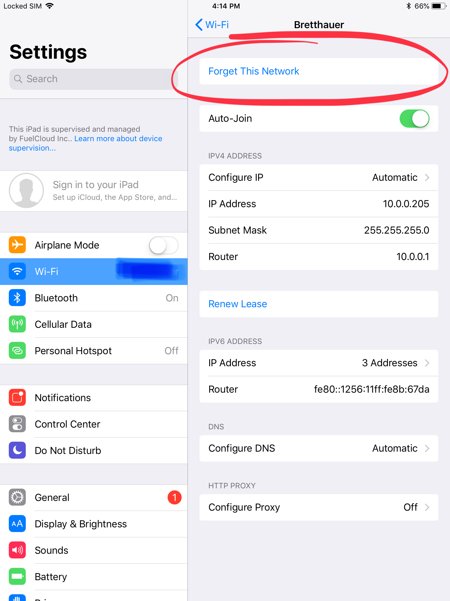 How to Forget a WiFi Network on an iPad, Step 5 Tap Forget This Network